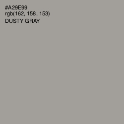 #A29E99 - Dusty Gray Color Image